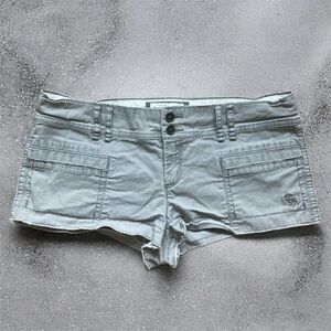 Abercrombie & Fitch Grey Y2K Lowrise short mini shorts